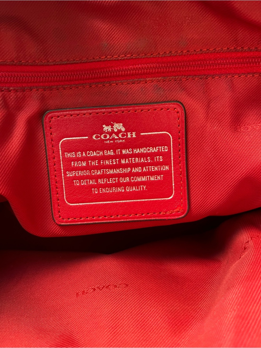 Coach Prairie Satchel with Signature Cs and Red Leather Trim - Picture 8 of 15